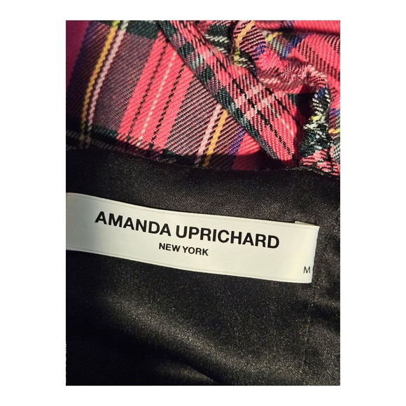 AMANDA UPRICHARD Pink Plaid Mini Dress M - Picture 7 of 7